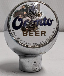 Mango de grifo con perilla de bola de cerveza Oconto - De colección - Oconto Brewing Co, Oconto, WI - Imagen 1 de 9