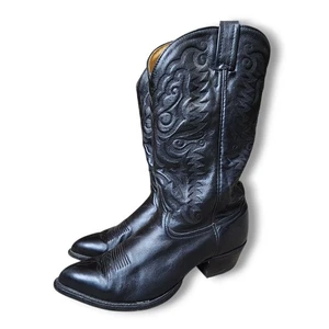 Botas de Vaquero Tony Lama Cuero Negro Para Hombre Talla 10 EE H0509 - Imagen 1 de 8