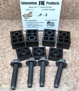 Kit de reclinación de asiento trasero / Espaciadores de asiento para Jeep JK Unlimited / JKU 4 puertas (07-18) - Imagen 1 de 2
