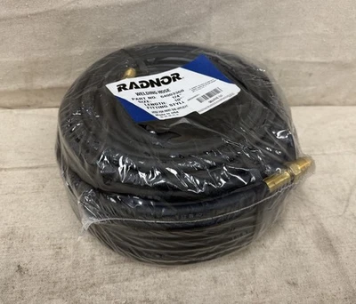 RADNOR 64003360 Inert Gas Hose 1/4" Hose Inside Dia Black MRH x MRH 100 ft Hose