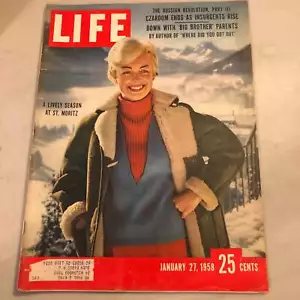 LIFE Magazine January 27, 1958 - St. Moritz & Russian Revolution - Picture 1 of 1
