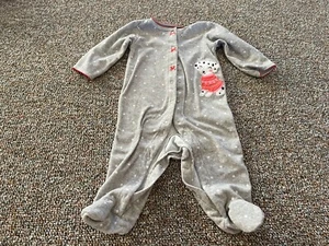 Carter's Girls Gray Spotted Dalmatian Sleeper 9M - Picture 1 of 3