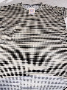 LuLaRoe Irma Tunic Shirt XL 20/22 Ivory Black Polka Dots Unicorn 🦄 New Long XL - Picture 1 of 12