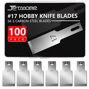 100 Pack Hobby Blades Set #17 Craft Knife Blades Refill Hobby Knife Blades wi... - Picture 1 of 6