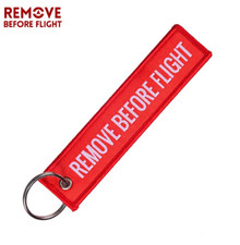 Portachiavi Keychain auto moto Remove Before Flight In Tessuto
