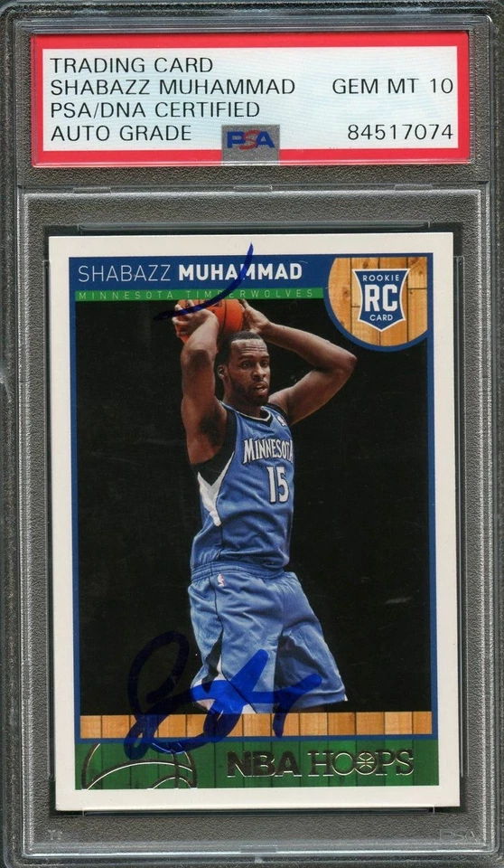 2013-14 NBA Hoops #274 Shabazz Muhammad Signed Rookie Card AUTO 10 PSA Slabbed R - Image 1 of 2