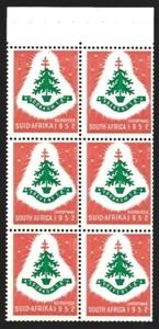 South Africa 1952 TB Tuberculosis Cinderella Xmas seal Booklet Pane VF-NH - Picture 1 of 2