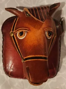 Leather Chic Red Horse Head Coin Purse - Picture 1 of 4