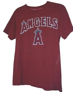 MLB Angels Genuine Merchandise Size M Red Baseball T Shirt Tee Short Sleeve - Picture 1 of 4