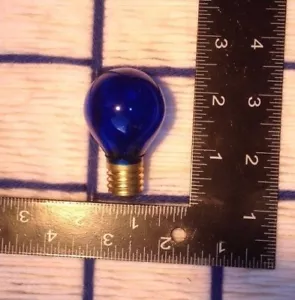 new C9 BLUE Round S11 Christmas string LIGHT BULB 130V globe 10W extras SHIP 7¢* - Picture 1 of 3