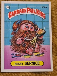 1986 Topps Garbage Pail Kids Card Bushy Bernice 150b - Picture 1 of 7