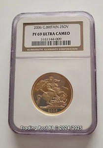 2006 GREAT BRITAIN - 2 Pounds Gold Sovereign - NGC Proof 69 Ultra Cameo - Picture 1 of 2