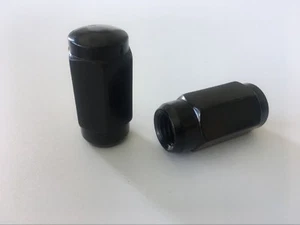 (24) 14x1.5 BLACK ACORN LUG NUTS 1.87" TALL DODGE FORD CHEVY GMC 7/8" 22MM - Picture 1 of 1