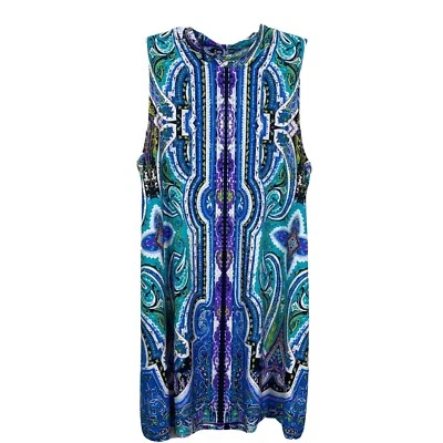 Tiana B Petite Sleeveless Multicolored Paisley Shift Dress Size 12P - Image 1 of 4