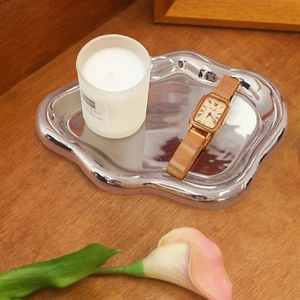 Ceramic Jewelry Tray Trinket Dish, Decorative Cloud Vanity Key Tray for Women, R - Picture 1 of 12