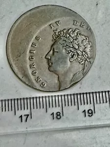 Mint Error - 1820 to 30 George IV Copper Halfpenny - Off Struck (E508) - Picture 1 of 2