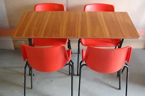 folding table stacking chairs cafe bistro dining Canteen meeting Table chairs - Picture 1 of 1