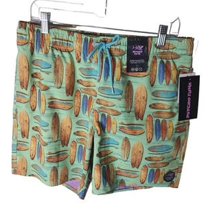 Psycho Tuna Paradise Green Swim Shorts, NWT, Large - Picture 1 of 6