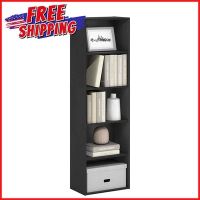 ESTANTERÍA CUBO 5 NIVELES ALMACENAMIENTO Hogar Estantería Exhibición Estante Organizador Negro Foto 1 de 4