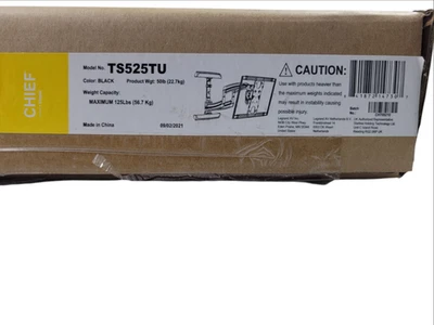 CHIEF TS525TU Black 37" - 58" NEW Large THINSTALL Dual Swing Arm Wall Mount - Image 1 of 4