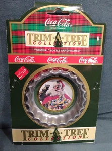 Coca-Cola Trim A Tree Collection Tapa Botella Original Adorno Navidad 1991 - Imagen 1 de 3