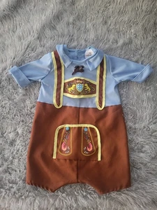 Infantil Bebé Lederhosen Disfraz Alemán Oktoberfest Cerveza Bávara Una Pieza 6 12 m - Imagen 1 de 8