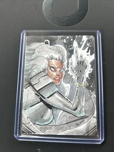 2022 Marvel Masterpieces STORM SKETCH 1/1 HUTCHINSON - Picture 1 of 2
