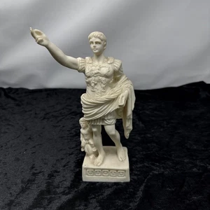 Figura C610 emperador Augusto de Primaporta estilo antiguo efecto marfil mármol artificial - Imagen 1 de 12