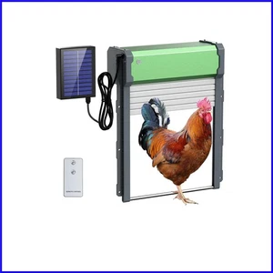 Puerta de gallinero con energía solar impermeable IP65 con control remoto y función antipellizcos - Imagen 1 de 15