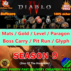 Diablo 4 Sezon 9 Belial Materials🩸Boss Maty Torment 4 Carry✨Gold Pit Run Level - Zdjęcie 1 z 1