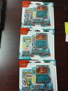 (3) Pokemon Journey Together SV09 3-Pack Blister Brand New Sealed..,. - Picture 1 of 2