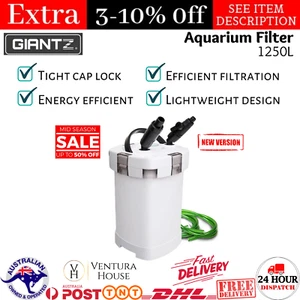 1250 L/H External Aquarium Tank Water Filter Pump Canister Fish Sponge Pond New - Picture 1 of 12