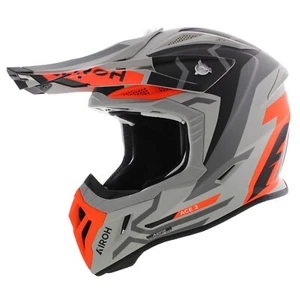 Airoh Aviator Ace 2 MX Helmet Ground - Matte Grey Orange - Picture 1 of 8