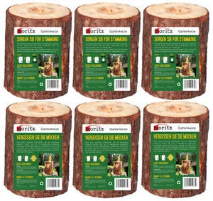 Schwedenfeuer Finnenfackel Naturholz Gartenfackel Leuchtfeuer für Garten Outdoor - Bild 1 von 50