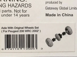 AutoArt 13505 1:32 Peugeot 206 WRC '02 Front Axle with Original Wheels Slot Teil - Bild 1 von 4