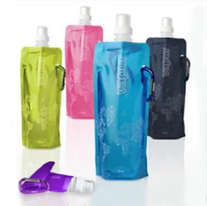 4x Faltbare Flexible Trinkflasche 0,5l Wasserflasche Sportflasche für Sport DhL - Bild 1 von 8