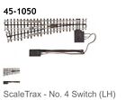 MTH ScaleTrax - No. 4 Switch (LH