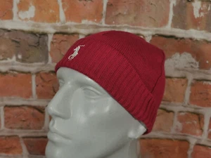 New Ralph Lauren USA Polo Kids Winter Beanie Hat Red Size S New - Picture 1 of 6