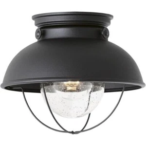 Sea Gull Sebring Integrated LED 11 inch Outdoor Flush Mount, Black, 886991S-12 - Picture 1 of 1