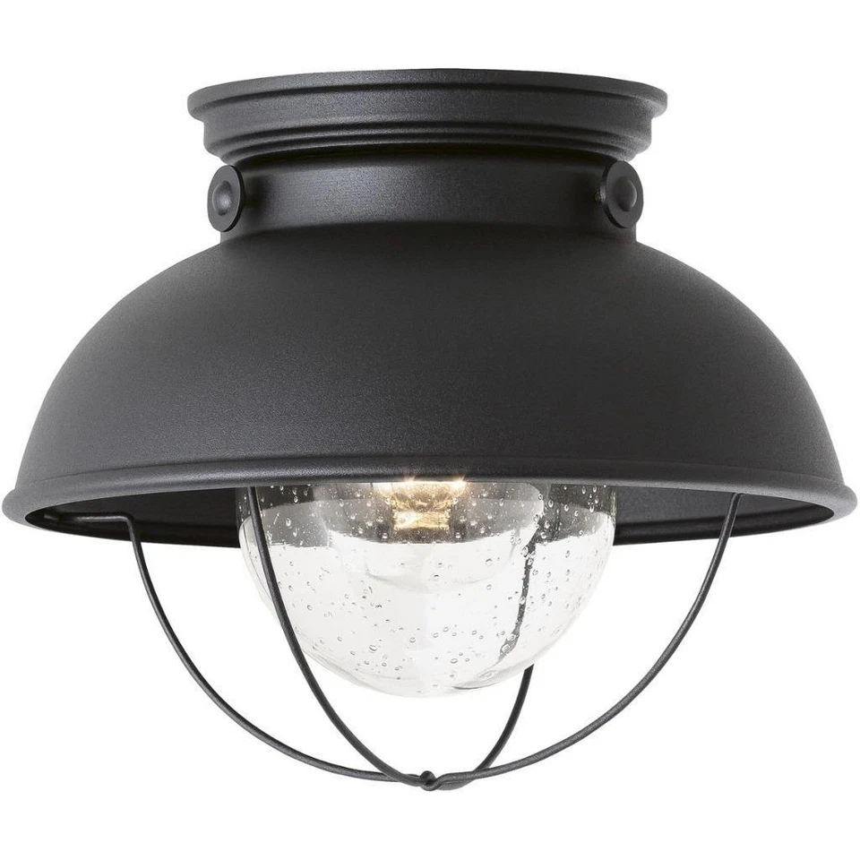 Sea Gull Sebring Integrated LED 11 inch Outdoor Flush Mount, Black, 886991S-12 - Image 1 of 1