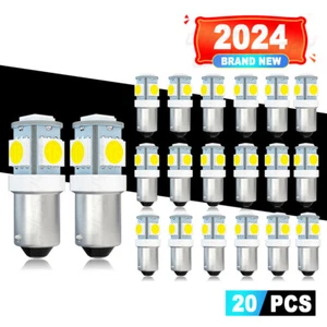 20Pcs BA9s H6W 53 57 LED Light Bulbs for Instrument Dash Bulb White - Picture 1 of 12