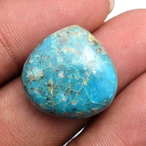 22.5 Cts Natural Arizona Turquoise Cabochon Heart Loose Gemstone Turquoise Cabs - Picture 1 of 6