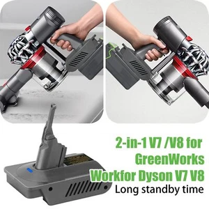 Replace Adapter for Greenworks 40V Battery Used on Dyson V6/V7/V8 Vacuum Cleaner - Picture 1 of 14