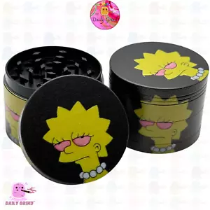 50mm Lisa High Cute Girls Metal Tobacco Magnetic Grinder Funny Gift - Picture 1 of 21