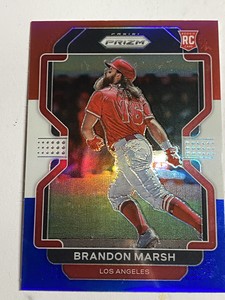 2022 Prizm Baseball Red White Blue Prizm RC Brandon Marsh #170