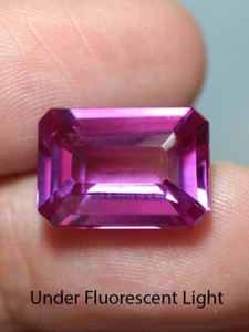 11.40 Ct 15.4x10.7 MM Radiant Magenta Pink Sapphire Lab Corundum VDO V358 - Picture 1 of 5