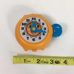 Avon Kid profumo bolla bagno bottiglia plastica arancione orologio solare viso lancette coperchio blu - Foto 1 di 4