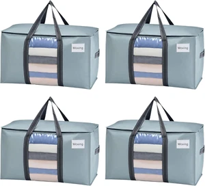 4 Pack Moving Bags, Moving Supplies, Moving Boxes, College Packing Storage Boxes - Picture 1 of 7