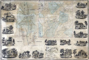 1858 Map of Hamilton Madison County New York - Picture 1 of 4