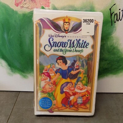 Snow White and the Seven Dwarfs VHS Tape Walt Disney Masterpiece New Sealed - Image 1 of 4